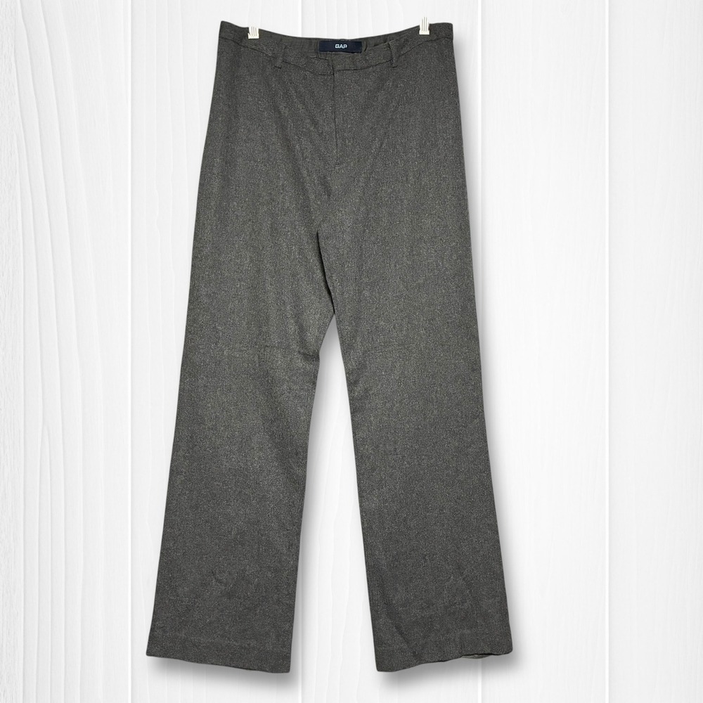 Gap Virgin Wool Blend Classic Fit High Rise Lined Trouser Pants‎ Women 12R Grey